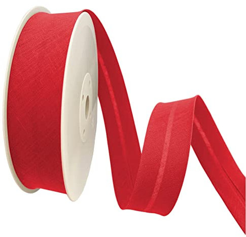 TEXTEX = 20 mm Breites Schrägband. 50% Baumwolle und 50% Polyester. Stück von 10m - (Roter Ferrari)