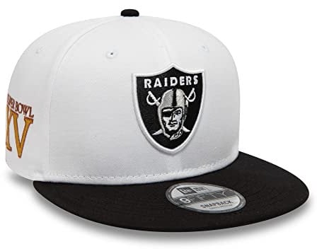 New Era Las Vegas Raiders NFL White Crown Patches White 9Fifty Snapback Cap - S-M (6 3/8-7 1/4)