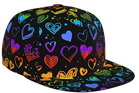 LGBT Hüte LGBT Pride Regenbogen Baseball Snapback Hut Krempe LGBT Baseball Cap für Damen Herren Verstellbare Hüte, Lgbt-lgbt 9, Einheitsgröße