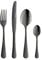 VILLA ITALIA Besteckset Tafelbesteck Löffel Gabel Messer Chrom Edelstahl Besteckset schwarz für 6 Personen 24 Teile ANTIQUE BLACK