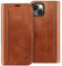 OCASE Retro Hülle für iPhone 15 Handyhülle Tasche PU Leder Flip Cover Brieftasche Etui RFID Schutzhülle Klapphülle Lederhülle Kompatibel für iPhone 15 Braun 6,1 Zoll