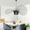 GZHXYJ Vertigo Lampe Schwarz Vertigo Pendelleuchte Wohnzimmer, E27 LED Kronleuchter Retro, Glasfiberstahl + Polyurethan Vintage Hut Hängeleuchte, Modern Kronleuchter Höhenverstellbar(80cm, Schwarz)