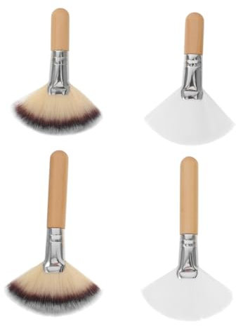 POPETPOP Lot De 4 Pinceaux De Maquillage Pour Le Visage Surligneurs Doux Et Soyeux Pour Femmes Et Filles