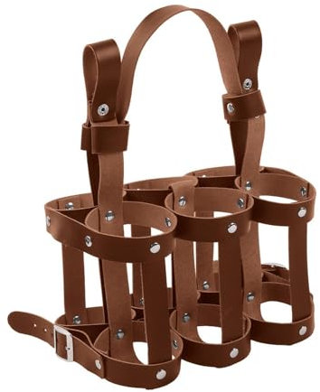 perfk Porte-Bouteille de bière en Cuir pour vélo, Porte-Bouteille d'eau, Accessoires de Motard, Porte-Boisson pour vélo en Plein air, Brun