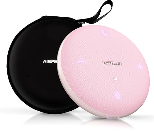 AISPEECH Haut-parleur de conférence Bluetooth M4 Microphone de conférence Rose