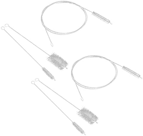FRCOLOR 6 Piezas Cepillo De Limpieza De Cepillo para Tetera Limpiador Cepillo para Limpiar Biberones Cepillo Multiusos Garrafas Bebé Accesorios Acero Inoxidable
