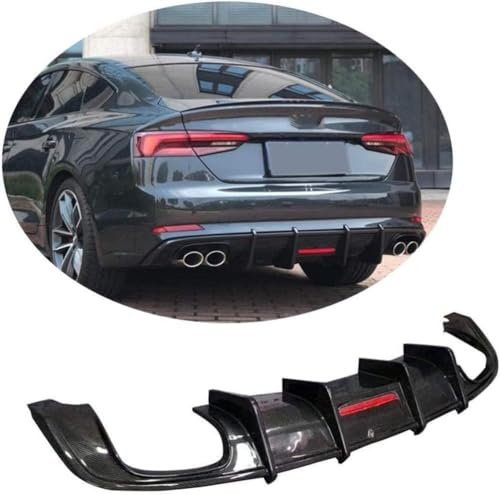 THOMIX Auto Heckstoßstange Diffusor für Audi S5 A5 B9 Sline Sportback 2017 2018 2019,Spoilerlippe Heckdiffusor,Auto Heckspoiler Heckstoßstange Lippe Hecklippe des Fahrzeugs Auto Zubehör