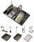 FIVIXIL Fregadero de cocina fregadero de cascada doble integrado con pantalla LED y luz ambiental con lavavasos, dispensador de jabón, escurridor de control de mesa, etc (Gris pistola, 80 * 45 * 22cm)