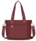 JIANLINST Damen Handtasche Frauen Schultertasche Casual Multifunktionale Umhängetaschen Hobo Taschen für Arbeit Einkaufen Reisen Weinrot