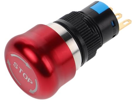GARVALON Not-aus-taster Metall Notstop-schalter Für Industrielle Anwendungen Einfach Zu Bedienen Mit Stabiler Und Reaktion Für Maschinensteuerung