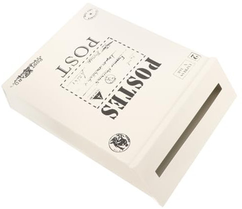 WOONEKY Briefkasten Aus Eisen Im Amerikanischen Stil Retro-Design Wandmontage Für Außenbereich Vorschlagskasten Zur Wandbefestigung Briefkasten Für Garten