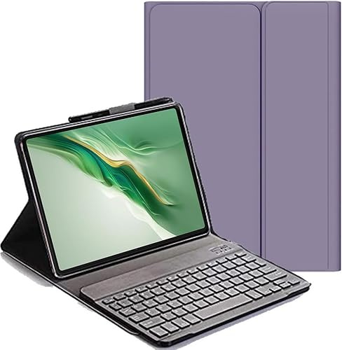 YHFZR Funda Teclado Español Ñ para iPad Air 13 Pulgada M2 2024, Español Slim Teclado Keyboard Case con Magnético Desmontable Inalámbrico Bluetooth para iPad Air 13 Pulgada M2 2024, Púrpura