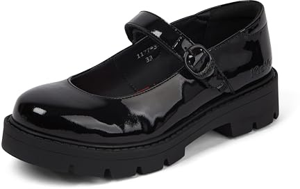 Kickers Girl's Kori Mary Jane Doll Shoes, Black, 13 UK Child