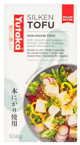 Yutaka Silken Tofu 308g | Smooth & Creamy Japanese Soybean Curd | High Protein | Vegan | Gluten-Free | Ideal for Cooking, Desserts, Soups & Salads