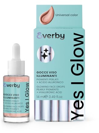 EVERBY | Yes I Glow - Gesichtsserum Miracle Glow 14 ml, aufhellende Gesichtstropfen mit Perlpigmenten und Hyaluronsäure, Made in Italy