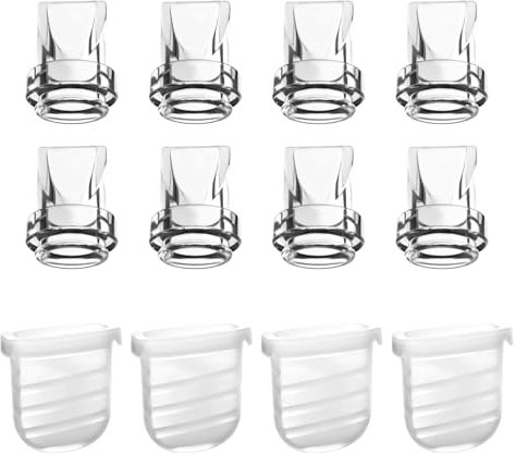 8 Entenschnabel Ventil und 4 Milchpumpe Silikon Membran Kompatibel mit Lansinoh Discreet Duo E10/S1/S1 Pro NCVI/NICEGREEN/Nuliie/Zooawa/Sunnaltree S32, Milchpumpe Zubehör