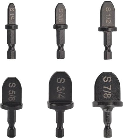 6 Pezzi Espansore Tubi Rame,Espansore per Tubo Di Rame,Cartellatrice Per Condizionamento,Set di Punte per Trapano Espansori per Tubi con 1/4'', 3/8'', 1/2'', 5/8'', 3/4'', 7/8