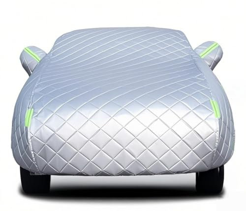Hagelschutz Auto Abdeckung für Vw Touran Vollgarage Verdickte Autozelt Outdoor, Atmungsaktiv Wetterfest Allwetter Schutz Abdeckplane (Silber)