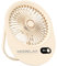 Morelax Portable Desk Fan Rechargeable,Small Personal Fan Strong Powerful Wind Battery Operated, Slim Silent, 6 Speeds Cooling Handheld Mini USB Table Desktop Fans for Indoor Outdoor Office (Beige)