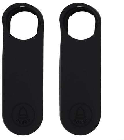 2PCS Stylish Silicone Covers, Enhanced Doorbell Protection Wire-Free Fit Covers For Nest Wireless Doorbell 164Mm*50mm(black)