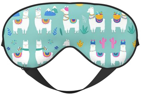 Alpaka, Lama, Schlafmaske, Augenmaske, lichtblockierend, für Reisen, unverzichtbare Geschenke für Damen und Herren