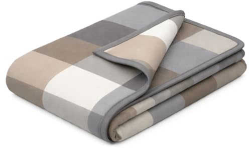 biederlack Cotton Home Wohndecke Timeless Kuscheldecke aus Baumwolle und Polyacryl - 150 x 200 cm