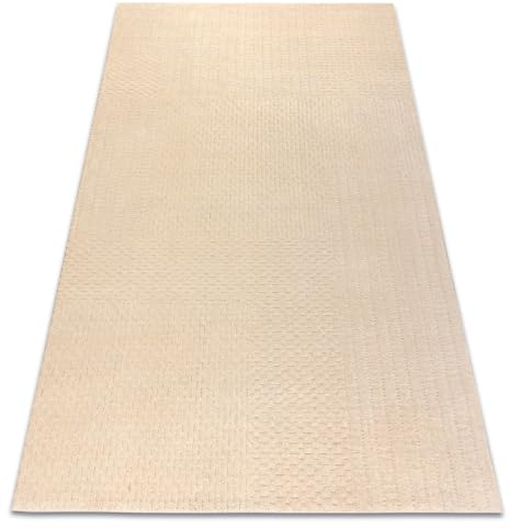 rugsx Wollteppich TEXTURA 488.13.LA100 OSTA - modern - Linien, geometrisch strukturell Creme 160x230 cm