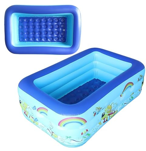 Piscina Gonfiabile Per Bambini Con Vasca Con Palline Piscina Rettangolare In PVC Da 150 Cm Con Tappo Di Scarico | Per Bambini Interna Ed Esterna Per Ragazzi, Ragazze E Famiglie