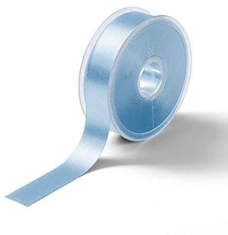 Prym Satin Ribbon 25 mm Light Blue, 100% Polyester