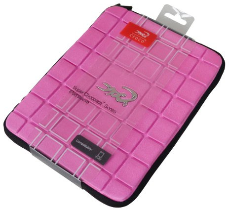 Croco CAS1573 Super Chocolate Carry Case Cover/Sleeve for iPad 1, 2, 3, 4 - Pink