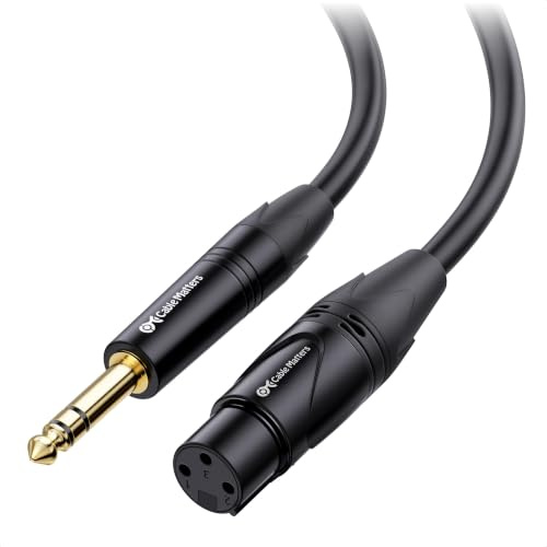 Cable Matters Cavo TRS a XLR da 6,35 mm (1/4) - 7,6 m, maschio a femmina, cavo XLR a 1/4
