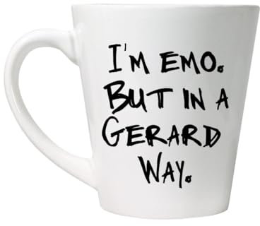 Grindstore Latte-Becher I'm Emo But In A Gerard Way weiß