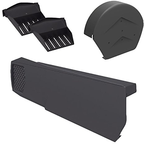 20 x Universal Grey Dry Verge Units, Round Ridge Cap & 2 x Starter Closure Kits