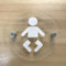 Rundes Toilettenschild mit Gravur für Baby-Wickeltoilette, klar, glänzend, 20 cm