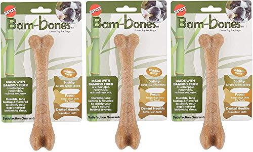 Ethical Pet SPOT Bambones Chicken Bone 7.25 Inch Chew Toy for Dogs - 3 Pack