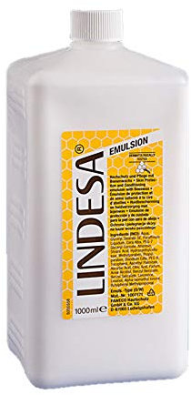 Lindesa Emulsion 1 Liter - schwach fettende, schnell einziehende Hautschutz- und Pflegeemulsion mit Bienenwachs