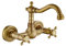Grifo de Cocina de Pared Vintage Giro de 360 ​​° Estilo Europeo Casa Decoracion Minimalista de Cobre Pared Grifo de Cocina Puede Rotar Cocina Lavabo Grifo de Agua Caliente y Fria