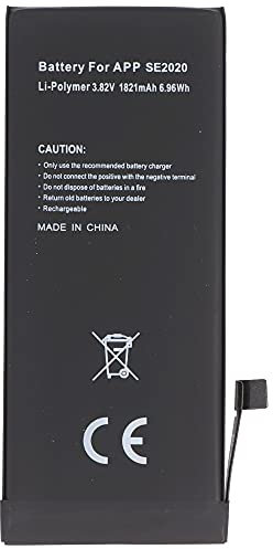 1821mAh Akku kompatibel mit Apple iPhone SE 2020, A2296 Li-Polymer 3,82V 6,9Wh Built-in ohne Werkzeug 93,7 x 39,4 x 3,2mm