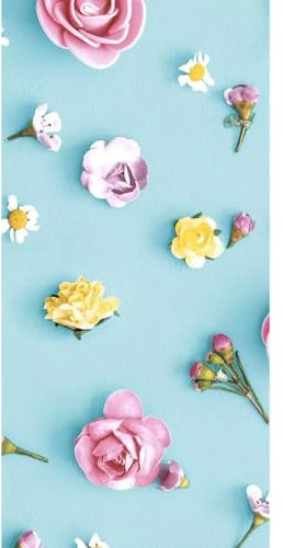 10 Taschentücher Kleine Blüten auf blau Blumenwiese