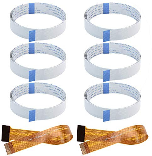 Youmile 6 Stück Flexibles Flachbandkabel FFC Kabel 15 Pin 1,0 mm Abstand 15 cm für Raspberry Pi Kamera mit 2 Stück Flachbandkabel 15 Pin bis 22 Pin 15 cm für Raspberry Pi Zero