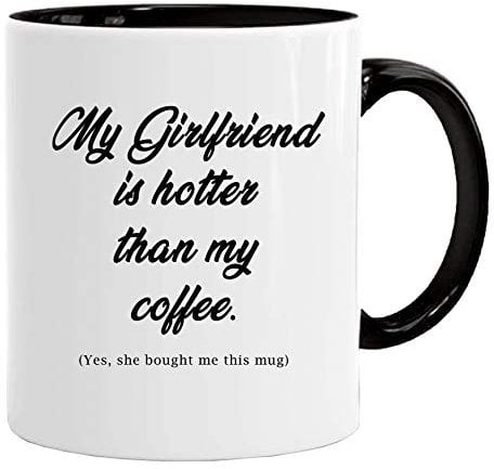 Acen Merchandise Divertida taza de San Valentín y caja de regalo juego romántico ronquidos pareja marido esposa gifrlfriend novio 325 ml humor de trabajo