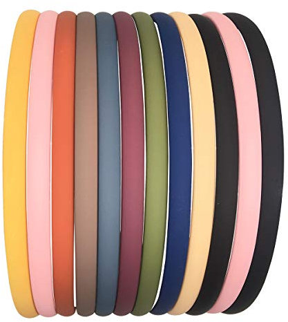 12 x 8 mm dünne Haarbänder für Mädchen und Frauen, Gummi-Haarreifen mit Zähnen, für Kinder und Jugendliche