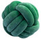 Koomuao Knotenkissen Rund Weicher Samtstoff Knoten-Ball-Kissen Nordische Dekokissen Zierkissen Knoten Geknotetes Kissen für Sofa, Bett, Wohnzimmer, Babyzimmer (Dunkelgrün, 22cm)