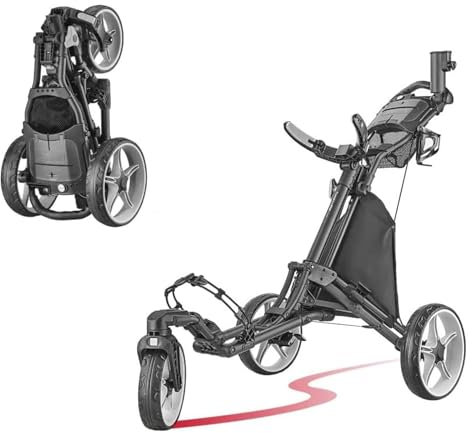 CaddyTek Uni – Erwachsene CaddyLite ONE-Swivel V8, Dark Grey Golf-Push-Cart, grau dunkel, Version 8
