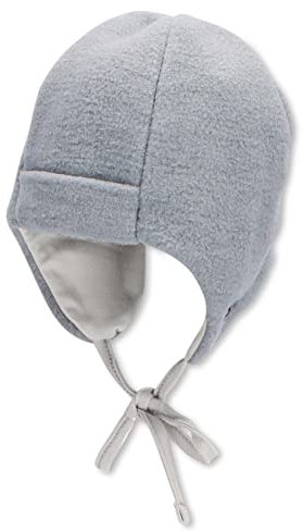 Sterntaler Baby Mädchen Mütze Baby Melange Mütze - Mütze Baby, Kappe Kinder - aus Microfleece (recycelt) mit Bindeband - rauchgrau, 37