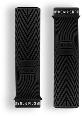PNW Components Loam MTB Bike Grips - Lock-On Mountain Bike Handlebar Grips - 25A Tacky Rubber - Ergonomic Trail & Enduro Grip - 30mm or 34mm - Multiple Colors (Blackout, XL)