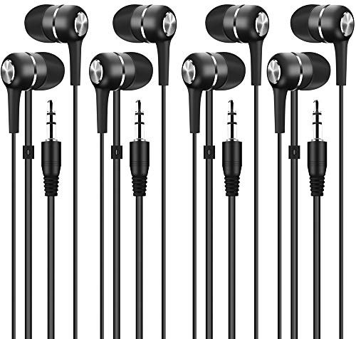 Yoley Bulk Earbuds Headphones 100 Pack, Wholesale Disposable Ear Buds Earphones for Classroom,School,Kids,Libraries,Museums(Black)
