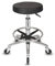 Staboos Rollhocker bis 160 kg - Gel-Polster Sitz rund - Praxishocker (Premium Rollen und Fußstütze) Drehhocker höhenverstellbar (55 cm bis 75 cm) Rundhocker
