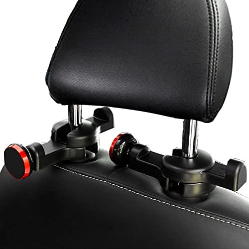 Yajimsa tablette pour appui-tête - poche arrière - Crochet magnétique - Support pour appui-tête tablette, kit mains libres pour téléphone voiture, forte capacité