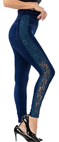 Leggins Mujer Push Up Vaquero Cintura Alta Suaves Pantalones De Adelgazantes Mallas De Deporte Sexy Anticeluliticos Leggins Reductores Adelgazantes Mallas Fitness Para Fitness Y Training Y Pilates